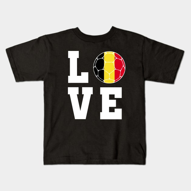 Belgium Football Kids T-Shirt by footballomatic